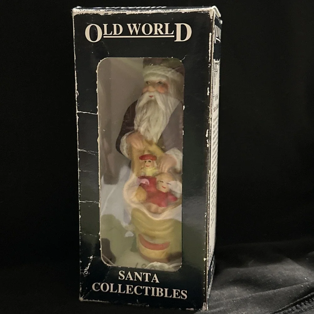 Vtg‎ Santa Claus Christmas 1897 Czechoslovakia Hand Painted Ornament Figure